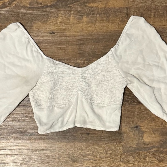 PacSun Tops - PacSun Crop Blouse with Smocked Backless Design